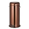 Round Retro Copper Stainless Steel Pedal Bin, 30l