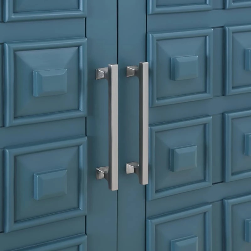 Sadie 2-Drawer Geometric Cabinet, Turquoise - Image 5