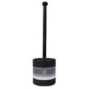 Steel Toilet Brush W Open Holder Black
