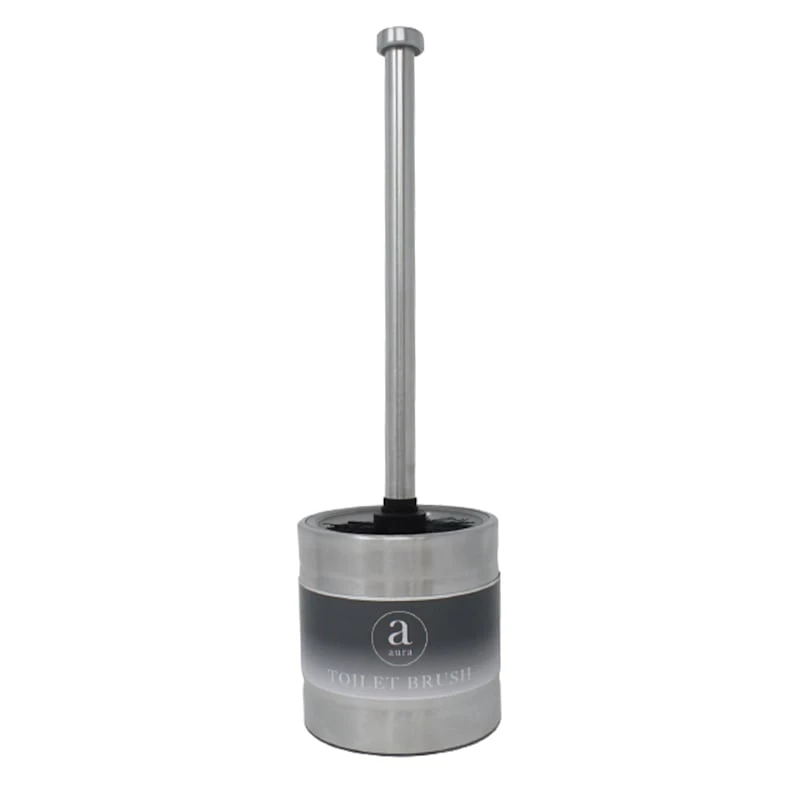 Steel Toilet Brush W Open Holder Satin