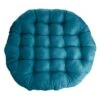 Suede Papasan Porcelain Cushion, Blue