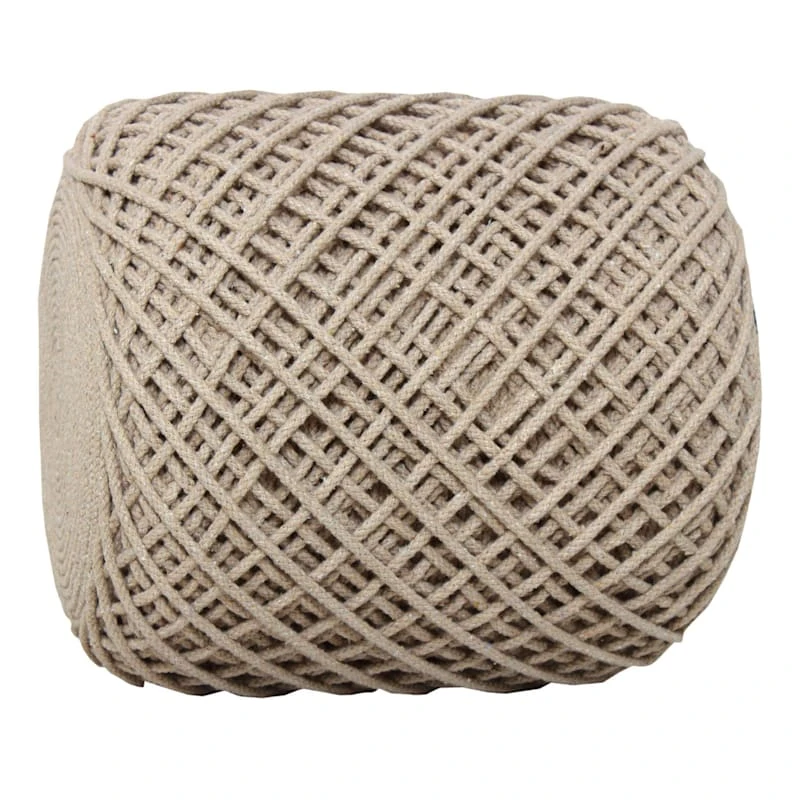 Ty Pennington Reid Twisted Ottoman, Wool Brown - Image 5