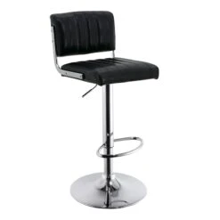 Warren Adjustable Barstool, Black