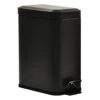 Weston Matte Black Metal Step Can With Removable Liner, 5l