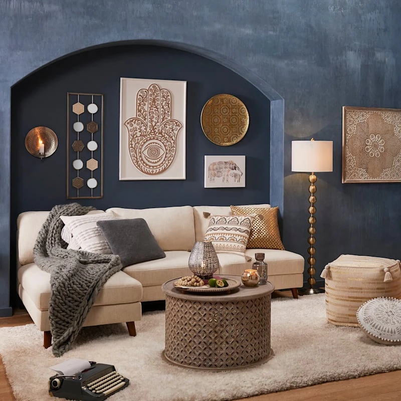 Wood Cutout Drum Coffee Table - Image 2